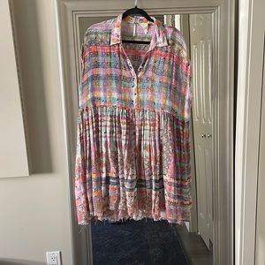 Free people summer dress with slip . Size S